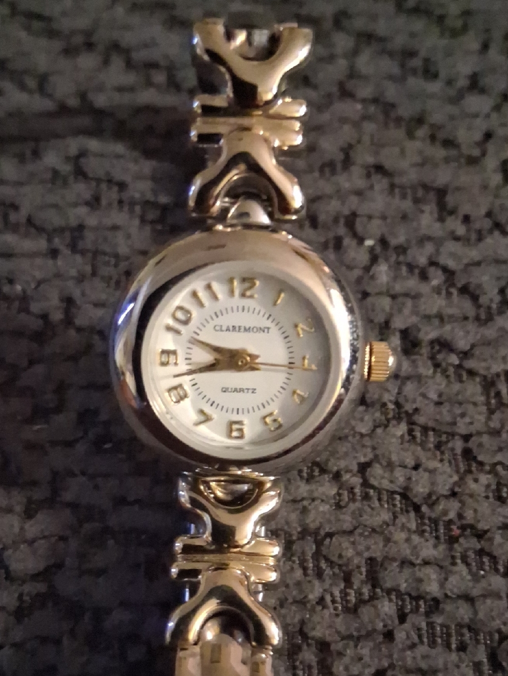Claremont Gold-Tone Bracelet Watch - White Dial
